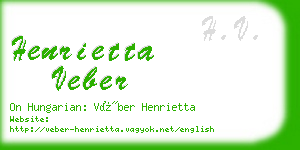 henrietta veber business card